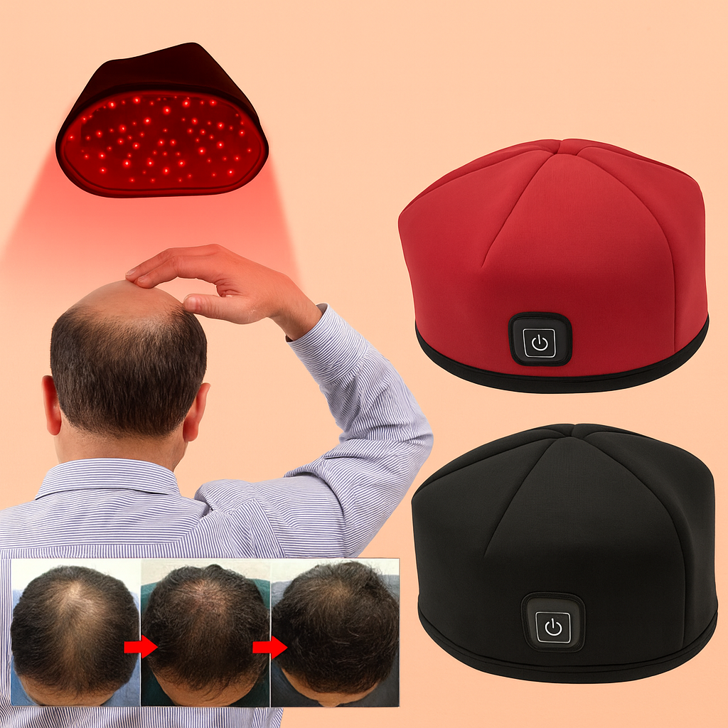 LED Scalp Massager with Red Light Therapy