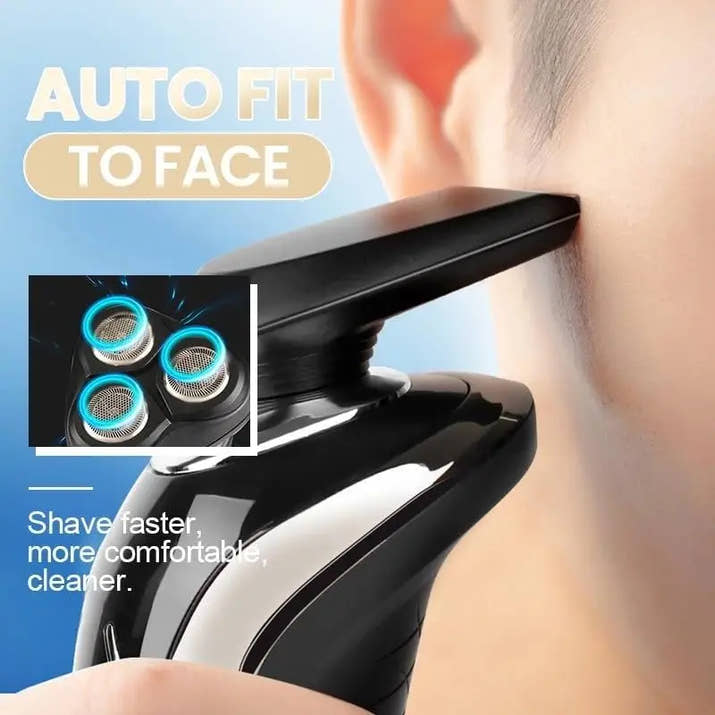 Professional 3-in-1 Electric Razor for Men with Trimmer and Shave
