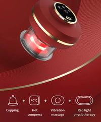 Portable Electric Cupping Massager with Red Light (2 Cups)