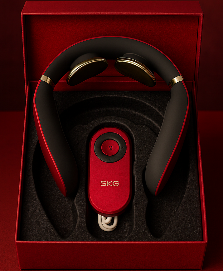 Red Premium Neck Massager with Remote