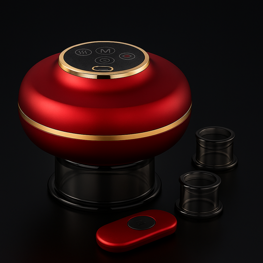 Portable Electric Cupping Massager with Red Light (2 Cups)