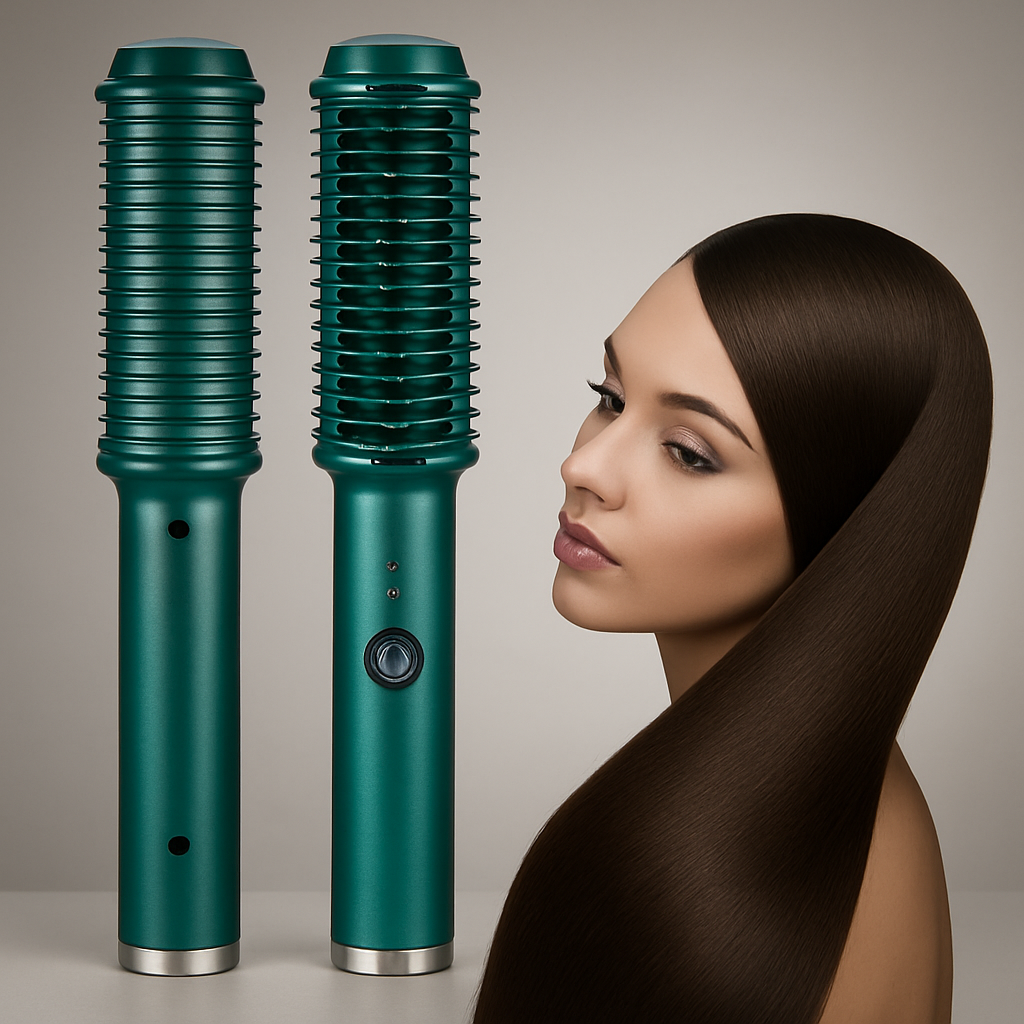 Dual-Purpose Electric Hair Comb for Curling & Straightening