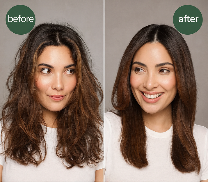 Dual-Purpose Electric Hair Comb for Curling & Straightening