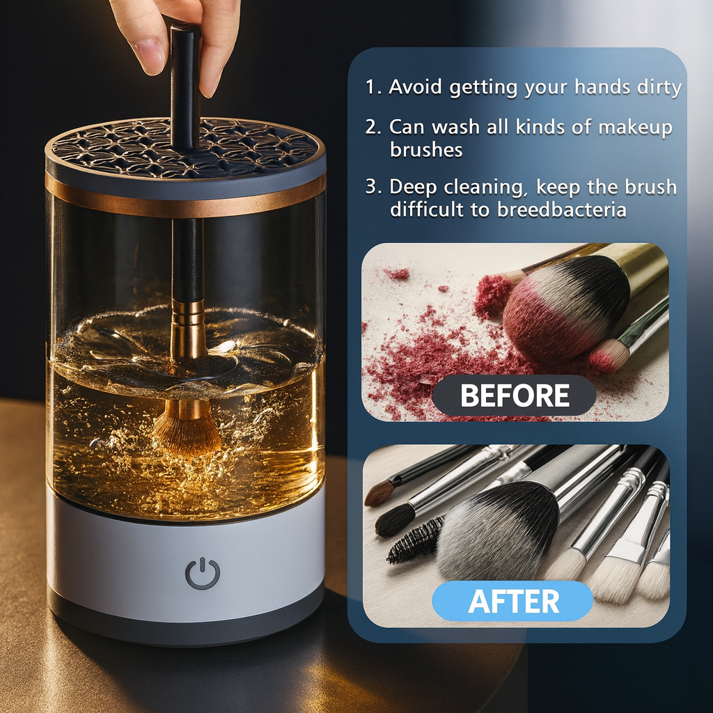 USB Plug-In Electric Makeup Brush Cleaner & Dryer