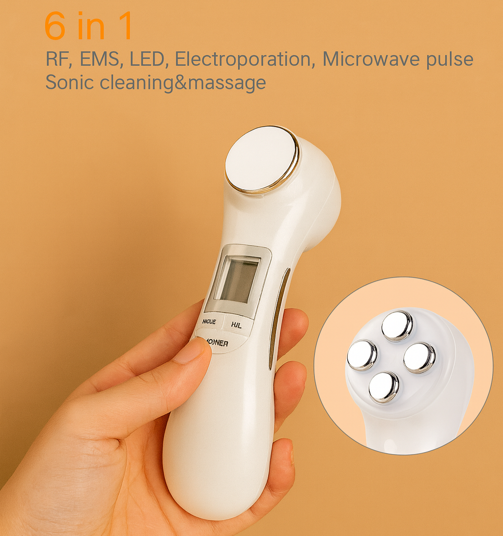 6-in-1 LED Skin Massage Beauty Device