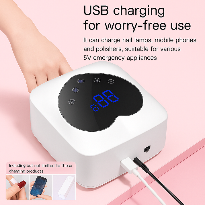 X20 Wireless Nail Lamp with Rechargeable Lithium Battery